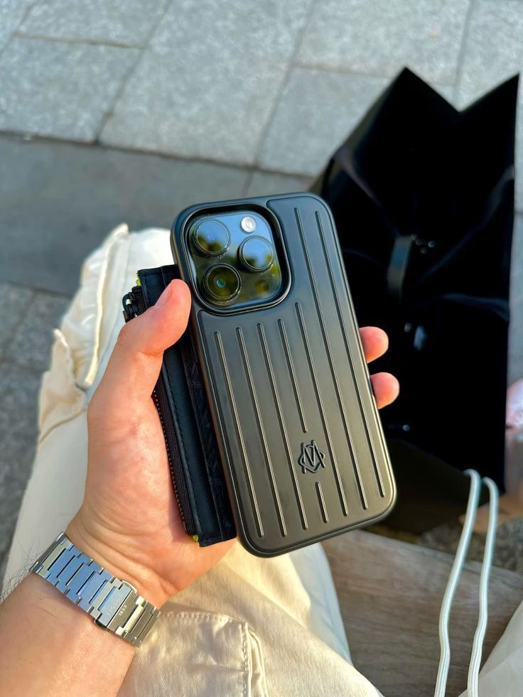 Rimowa Black Case For iPhone 16/15/14 Pro & Pro Max